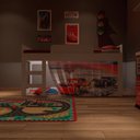 Ver imagem 1 de Cama com Escada Joy Cortina Carros Disney e Luz de LED Pura Magia