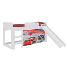 Cama com Escada Joy Cortina Carros Disney e Luz de LED Pura Magia - 2 Cama com Escada Joy Cortina Carros Disney e Luz de LED Pura Magia - 2