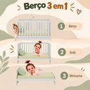 Ver imagem 6 de Quarto de Bebê Completo com Berço Americano 3 em 1 e Colchão Incluso Flor Multimóveis MP4948