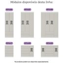 Ver imagem 6 de Guarda-roupa Infantil 92cm com Vidro 3 Portas e 2 Gavetas Teddy Multimóveis Mp4487 Branco/off White