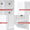 Ver imagem 3 de Gabinete Armário Banheiro Ditália C/pia+espelho Bn-05 Cor:branco Branco