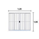 Ver imagem 2 de Janela de Alumínio de Correr 100x120cm 4 Folhas Grade Hale Esquadrias
