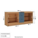 Ver imagem 4 de Cozinha Compacta Planejada 3 Peças 2 Balcões 1 Tampo Soho CabeCasa MadeiraOriginals Azul/Freijó