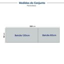 Ver imagem 3 de Cozinha Compacta Planejada 3 Peças 2 Balcões 1 Tampo Soho CabeCasa MadeiraOriginals Azul/Freijó