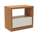 Ver imagem 2 de Mesa de Cabeceira 67cm 01 Gaveta Nature Marrom