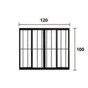 Ver imagem 4 de Janela de Alumínio de Correr 100x120cm 4 Folhas Grade Hale Esquadrias