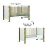 Dormitório Infantil Berço Americano Mini Cama 2 em 1 e Cômoda Luna Branco /madeirado - 7