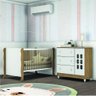 Dormitório Infantil Berço Americano Mini Cama 2 em 1 e Cômoda Luna Branco /madeirado - 2
