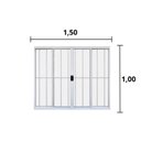 Ver imagem 4 de Janela de Alumínio de Correr 100x150cm 4 Folhas Grade Hale Esquadrias