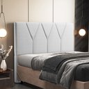 Ver imagem 2 de Cabeceira Cama Box Solteiro 100cm Aura Linho W01 Cinza - Mpozenato