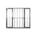 Ver imagem 2 de Janela de Alumínio de Correr 100x150cm 4 Folhas Grade Hale Esquadrias