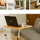 Ver imagem 5 de Mesa Notebook Rodinhas Altura Ajustável Multifuncional Jantar Cama Sala Home Office Computador