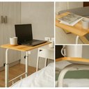 Ver imagem 4 de Mesa Notebook Rodinhas Altura Ajustável Multifuncional Jantar Cama Sala Home Office Computador