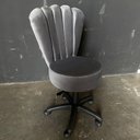 Ver imagem 2 de Cadeira Mocho Pétala Veludo Cinza Escuro - In9 Decor