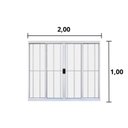 Ver imagem 4 de Janela de Alumínio de Correr 100x200cm 4 Folhas Grade Hale Esquadrias