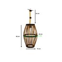 Ver imagem 4 de Luminária Artesanal de Casca de Bambu 40cm Nc Caieiras