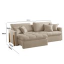 Ver imagem 2 de Sofá Cama Retrátil e Reclinável Lisboa 260cm Braço 10cm Meu Sofá Online