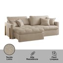 Ver imagem 5 de Sofá Cama Retrátil e Reclinável Lisboa 260cm Braço 10cm Meu Sofá Online