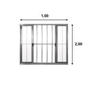 Ver imagem 2 de Janela de Alumínio de Correr 100x200cm 4 Folhas Grade Hale Esquadrias