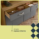 Ver imagem 6 de Armário Cozinha Compacta 8 Portas 2 Gavetas MDF-MDP 122cm Freijo e Gris Kit'S Paraná