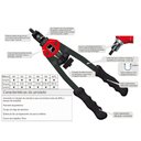 Ver imagem 6 de Rebitador Manual Tipo Alavanca Lorben para Rebites com Rosca de M3 até M10