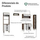 Ver imagem 5 de Cozinha Compacta Lille 8 Portas 2 Gavetas MDP 265cm Rustic Madesa