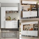 Ver imagem 7 de Cozinha Compacta Lille 8 Portas 2 Gavetas MDP 265cm Rustic Madesa