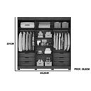 Ver imagem 2 de Guarda Roupa Casal 6 Portas c/ Espelho e Pés Cecilia Branco - Panan