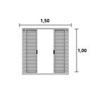 Ver imagem 2 de Janela de Alumínio Veneziana 100x150cm 6 Folhas Hale Esquadrias