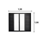 Ver imagem 2 de Janela de Alumínio Veneziana 100x150cm 6 Folhas Hale Esquadrias