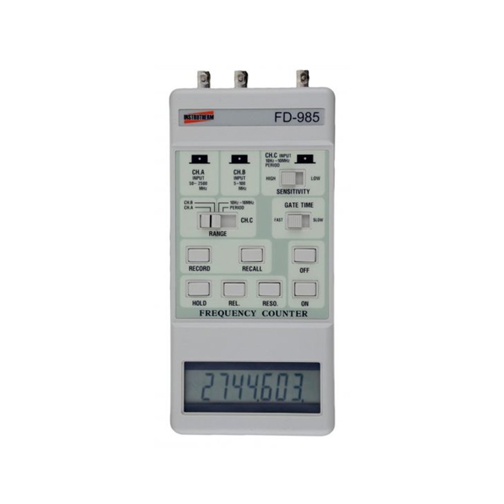 Frequencímetro Digital Faixa 2,5ghz Hold Bnc 3 Canais Medidor Fd-985 Portátil