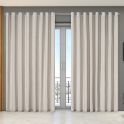 Cortina Dual Forro Microfibra com Voil Gaze Belga 4,00 M X 2,70 M Bege - 2