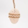 36 Ovos de Páscoa Branco e Bege Enfeite Decorativo Pendente - 3