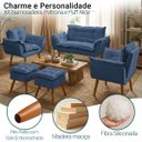 Ver imagem 3 de Kit Namoradeira 2 Poltronas e 2 Puffs para Sala Recepção Manicure Consultório Alice Suede