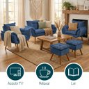 Ver imagem 5 de Kit Namoradeira 2 Poltronas e 2 Puffs para Sala Recepção Manicure Consultório Alice Suede