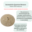 Ver imagem 2 de Incensário de Pedra Natural Quartzo Branco Cascalho