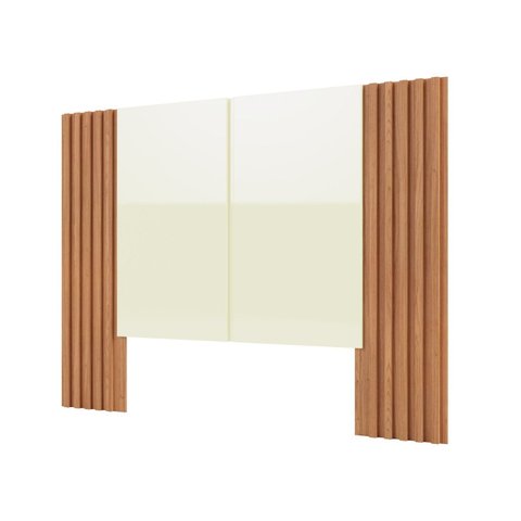 Cabeceira Ripada Casal 165cm 100% MDF Branco