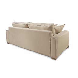 Sofá Living 3 Lugares Hotello Suede Bege Medio 2,00m - 3