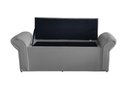 Ver imagem 3 de Kit Dubaí Cabeceira de Cama Box Casal e Recamier Baú 140 Cm Suede Prata Eli Móveis