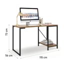 Ver imagem 3 de Mesa Escrivaninha Gamer para Escritório ou Quarto Home Office Estilo Industrial Tokyo Gamer