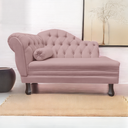 Ver imagem 2 de Recamier Sofá Direito Larissa 120cm Sala Veludo Nude - Incasa Decor