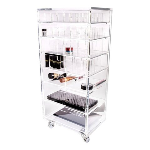 Carrinho de Acrílico Organizador de Maquiagem Acessórios Md1