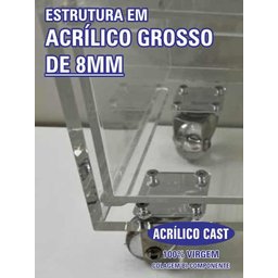Carrinho de Acrílico Organizador de Maquiagem Acessórios Md1 - 4