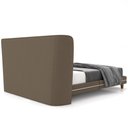 Ver imagem 7 de Cabeceira Casal Nilo 195cm com Cama Pés Madeira Suném P05 Veludo Marrom - Lyam Decor