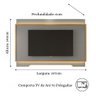 Painel Luxo Tv 42 47 48 50 55 60 65 70 Polegadas Led Sala Estar Quarto Michigan 2,07m - Cinza/ - 5