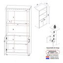 Ver imagem 3 de Armário de Escritório 80cm 2 Portas com Chave Multimóveis CR25298 