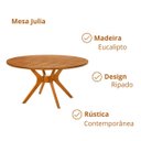 Ver imagem 5 de Mesa de Jantar Redonda Julia Madeira de Eucalipto Maciça 4 Lugares 110cm