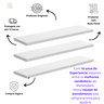 Kit 3 Prateleira Mdf Branco para Cozinha Banheiro Lavanderia - 7