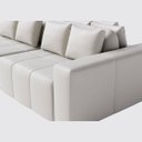 Ver imagem 3 de Sofá Modulado Ilha Santorini 2,60m X 1,80m em Couro Off White - Home Mobily