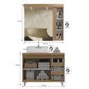 Ver imagem 3 de Gabinete para Banheiro com Cuba e Espelheira